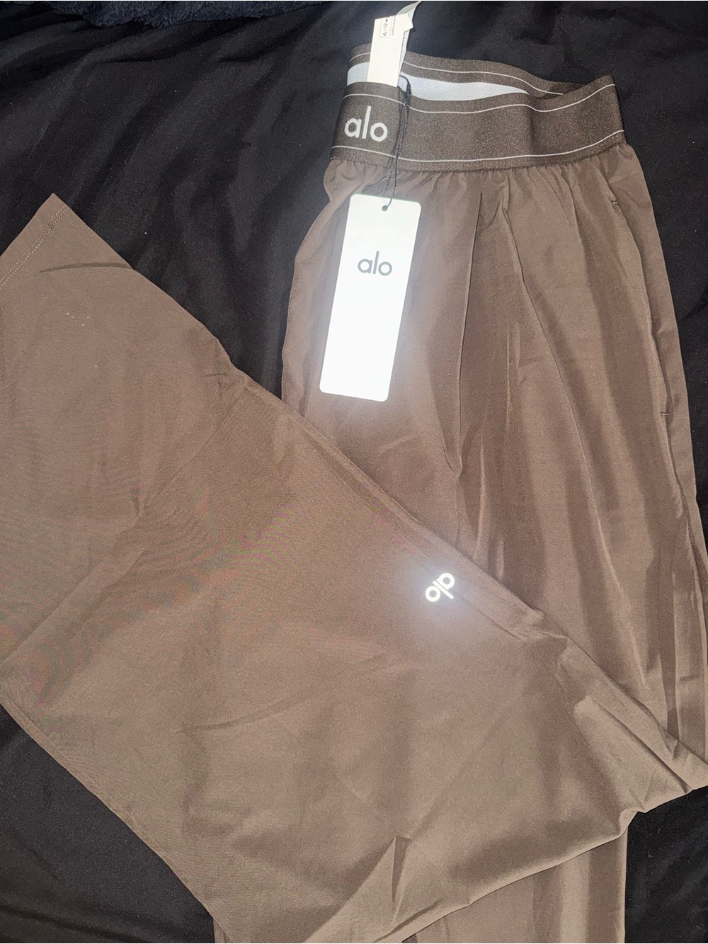 ALO Yoga Men's Brown Jogger Pants with Branded Waistband